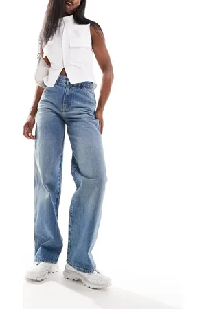 COLLUSION X016 mid rise carpenter jeans in midwash