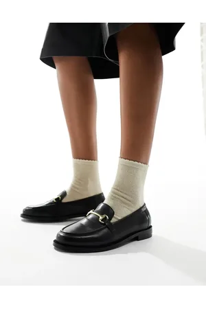 WALK LONDON Rhea Trim Loafers In Leather