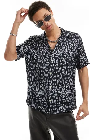 AllSaints Leopaz short sleeve shirt in
