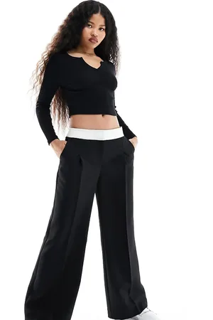Miss Selfridge Fold over waistband trouser in