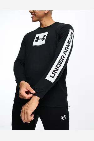 Under Armour ABC boxed camo logo long sleeve t-shirt in