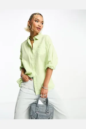 Cotton On Cotton On matcha loose fitting poplin dad shirt