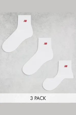 New Balance Red logo mid sock 3 pack in