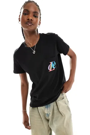 French Connection Embroidered love pocket jersey t-shirt in