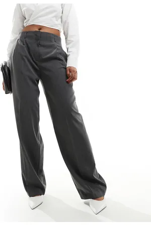 MANGO Pintuck slouchy tailored trouser in