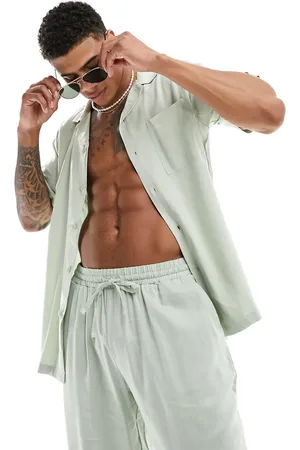 South Beach Southbeach beach linen look shirt co-ord