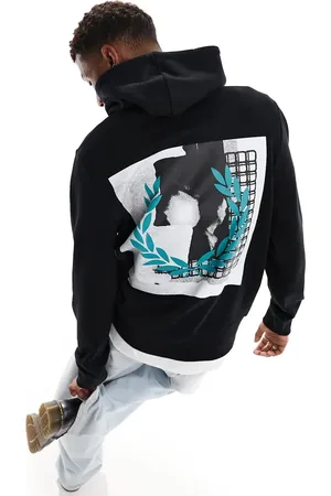 Fred Perry Rave graphic backprint hoodie in