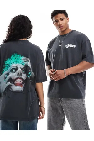 ASOS Unisex oversized t-shirt with The Joker graphic prints in washed