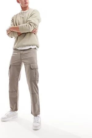 New Look Cargo trouser with contrast stitch in light