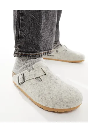 Birkenstock Boston clogs in eggshell wool
