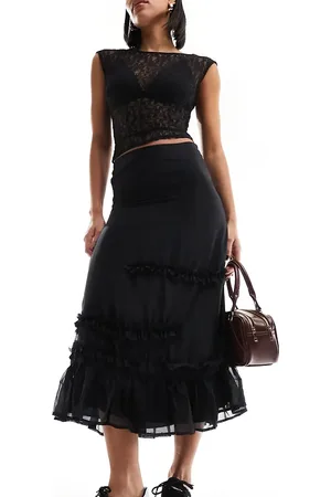 Reclaimed Maxi skirt with ruffle detail
