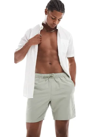 ASOS Swim shorts in mid length in sage