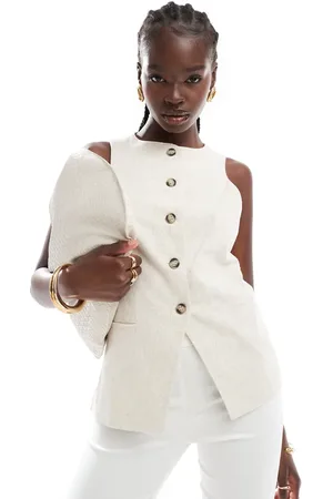 ASOS High neck waistcoat in