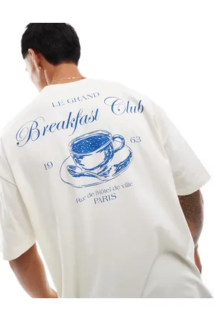 ASOS Oversized t-shirt with text back print in off
