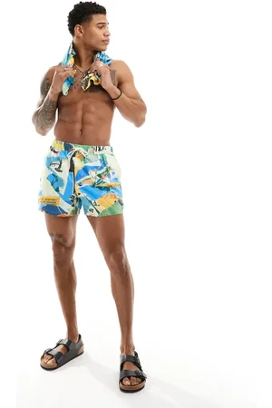 ASOS Co-ord swim shorts in short length in