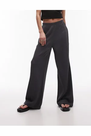 Topshop Casual plisse trouser in slate