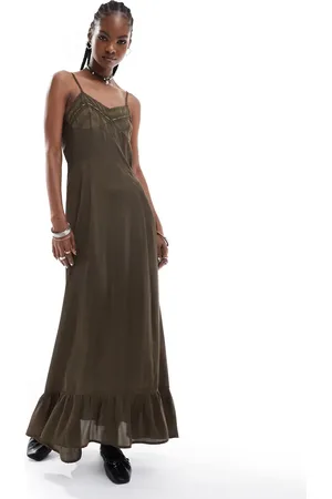Reclaimed Maxi cami slip dress in