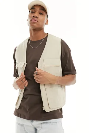 ASOS Utility gilet in ecru