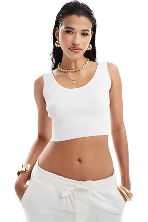 In The Style Knitted cropped vest top in