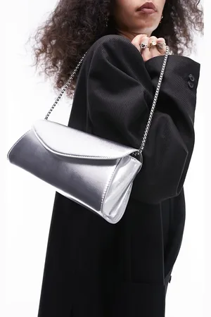 Topshop Sadie structured flap shoulder bag in