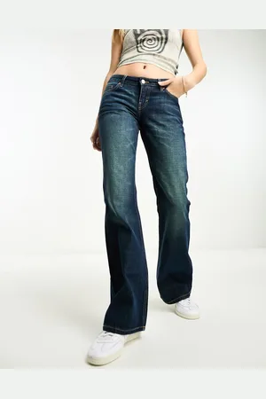 Weekday Nova low waist slim bootcut jeans in swamp