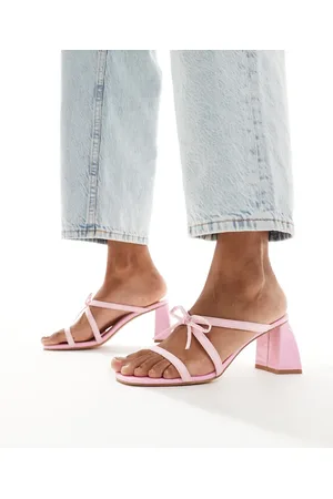 London Rebel Bow heel sandals in