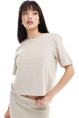 ONLY Boxy jersey top co-ord in stone