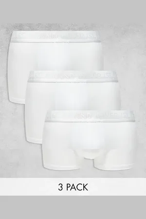 River Island 3 pack split waistband trunks in