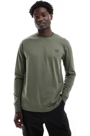 Fred Perry Twin tipped long sleeve t-shirt in khaki