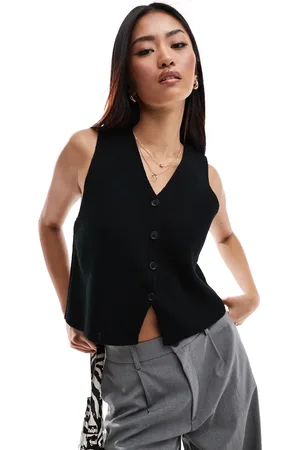 ASOS Knitted v neck waistcoat in