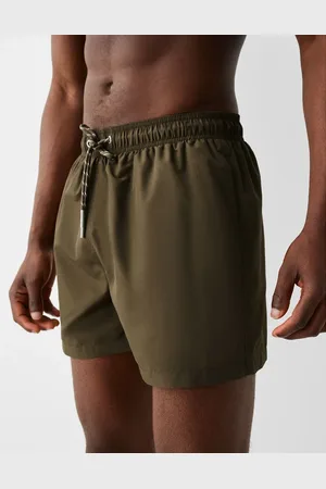 Bershka Basic swimshort in khaki