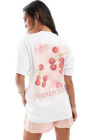 Miss Selfridge Tomato Graphic Oversized t-shirt in