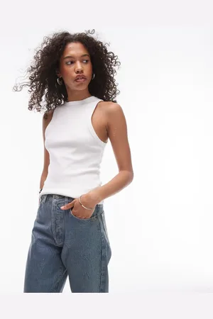 Topshop Rib slim vest in
