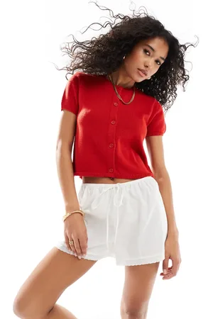 ASOS Knitted short sleeve cardigan in