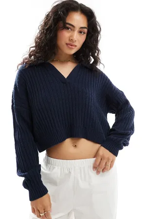 Hollister Long sleeve polo jumper in