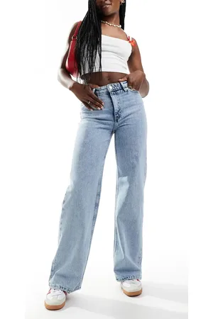 Monki Yoko wide leg jeans in lightwash