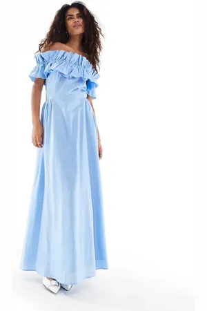 Sister Jane Gathered bardot maxi dress in