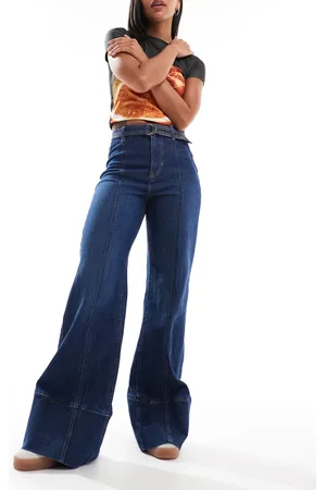 Free People Ryla high waisted a-line jeans in dreamscape