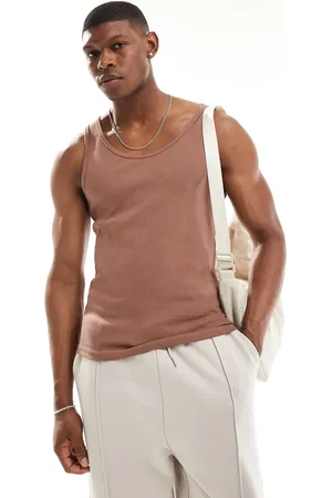 ASOS Muscle fit rib vest in