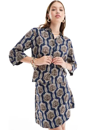 Object Ruched back boxy shirt co-ord in vintage floral print