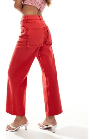 Never Fully Dressed Scallop pocket jeans in