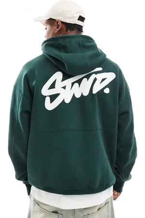 Pull&Bear STWD hoodie in bottle
