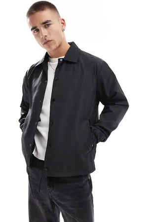 Brave Soul Lightweight coach jacket with popper stud fastenings and elasticated hem in