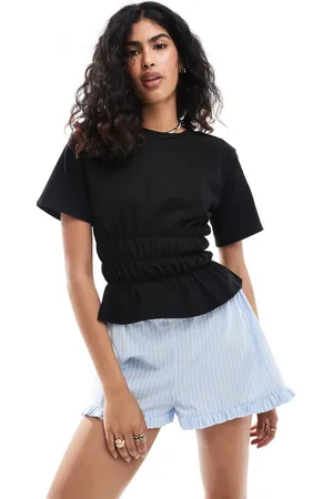 COLLUSION Shirred waist t-shirt in