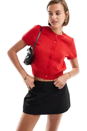 ASOS Knitted short sleeve cardigan in