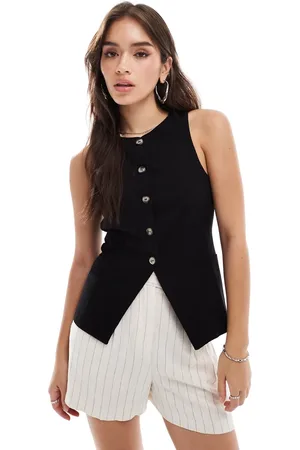 ASOS High neck waistcoat in