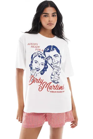 JJXX Oversized t-shirt with dirty martini print in