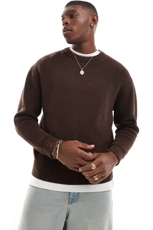 Pull&Bear Ribbed acid washed jumper in