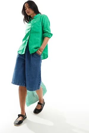 MANGO Relaxed linen shirt in
