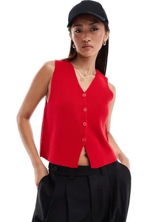 ASOS Knitted v neck waistcoat in